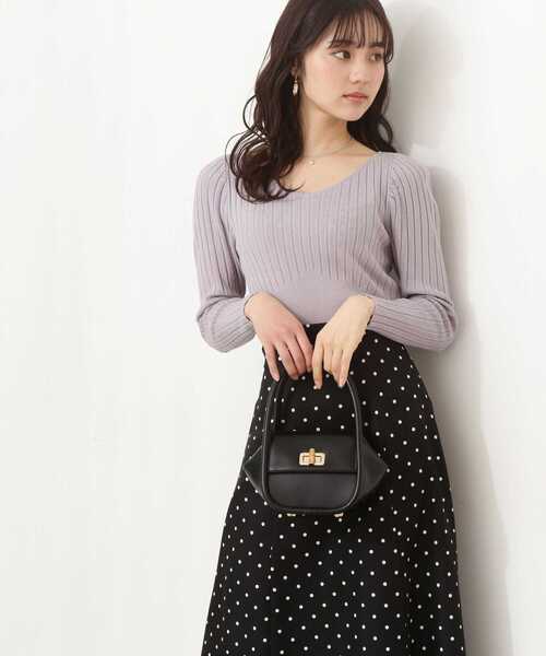 PROPORTION BODY DRESSING（プロポーションボディドレッシング）の「パフスリーブデコルテニット / 1212170205（ニット/セーター・レディース・ブルー/ホワイト系その他/パープル系その他・SMALL/MEDIUM）」の15枚目の写真