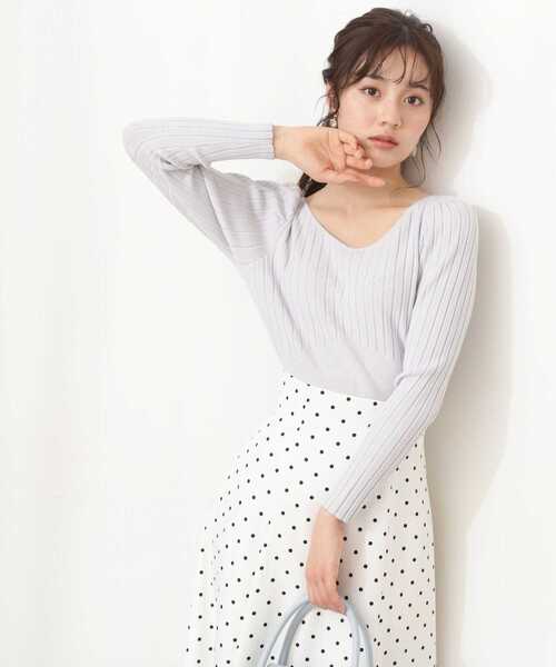 PROPORTION BODY DRESSING（プロポーションボディドレッシング）の「パフスリーブデコルテニット / 1212170205（ニット/セーター・レディース・ブルー/ホワイト系その他/パープル系その他・SMALL/MEDIUM）」の19枚目の写真