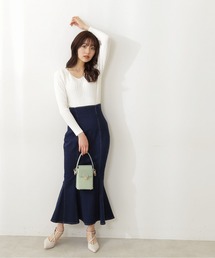 PROPORTION BODY DRESSING | パフスリーブデコルテニット / 1212170205(ニット/セーター)