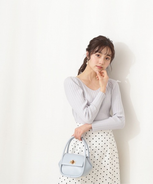 PROPORTION BODY DRESSING（プロポーションボディドレッシング）の「パフスリーブデコルテニット / 1212170205（ニット/セーター・レディース・ブルー/ホワイト系その他/パープル系その他・SMALL/MEDIUM）」の3枚目の写真