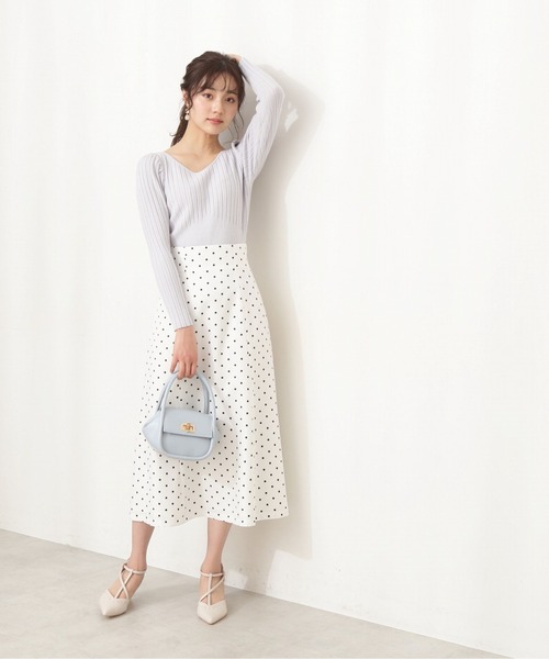 PROPORTION BODY DRESSING（プロポーションボディドレッシング）の「パフスリーブデコルテニット / 1212170205（ニット/セーター・レディース・ブルー/ホワイト系その他/パープル系その他・SMALL/MEDIUM）」の5枚目の写真