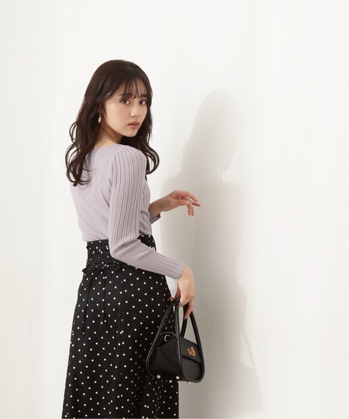 PROPORTION BODY DRESSING（プロポーションボディドレッシング）の「パフスリーブデコルテニット / 1212170205（ニット/セーター・レディース・ブルー/ホワイト系その他/パープル系その他・SMALL/MEDIUM）」の8枚目の写真