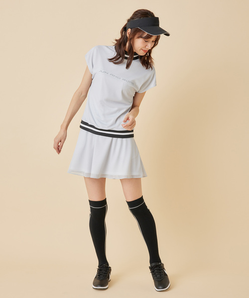 JUN&ROPE'（ジュンアンドロペ）の「【セットアップ対応】メッシュコンビ　リブ配色モックネックプルオーバー（Tシャツ/カットソー・レディース・ピンク/ブラック/グレー/ホワイト・M/L/S）」の8枚目の写真