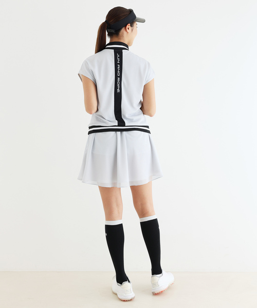 JUN&ROPE'（ジュンアンドロペ）の「【セットアップ対応】メッシュコンビ　リブ配色モックネックプルオーバー（Tシャツ/カットソー・レディース・ピンク/ブラック/グレー/ホワイト・M/L/S）」の20枚目の写真