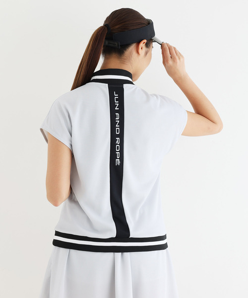 JUN&ROPE'（ジュンアンドロペ）の「【セットアップ対応】メッシュコンビ　リブ配色モックネックプルオーバー（Tシャツ/カットソー・レディース・ピンク/ブラック/グレー/ホワイト・M/L/S）」の21枚目の写真