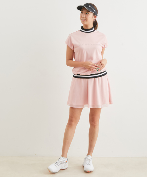 JUN&ROPE'（ジュンアンドロペ）の「【セットアップ対応】メッシュコンビ　リブ配色モックネックプルオーバー（Tシャツ/カットソー・レディース・ピンク/ブラック/グレー/ホワイト・M/L/S）」の22枚目の写真