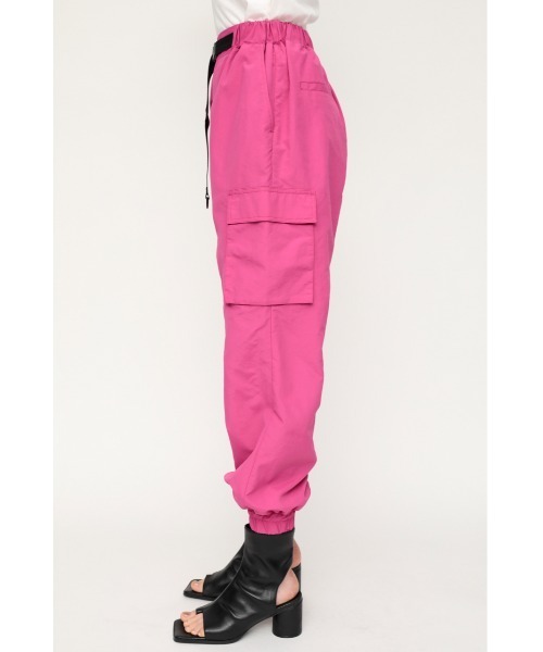 SLY（スライ）の「NYLON JOGGER PT ナイロン ジョガー パンツ（スラックス・レディース・ブラック/ピンク・1/2）」の8枚目の写真