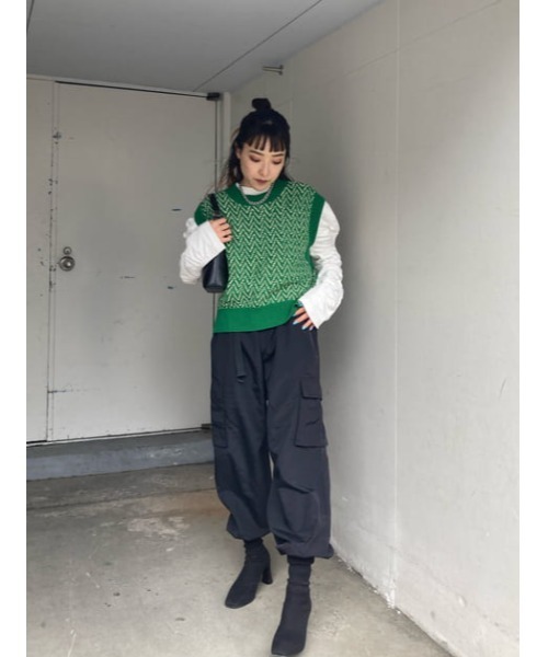SLY（スライ）の「NYLON JOGGER PT ナイロン ジョガー パンツ（スラックス・レディース・ブラック/ピンク・1/2）」の22枚目の写真