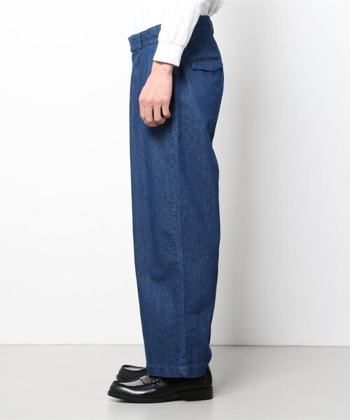 Toironier(トワロニエ)の「Toironier(トワロニエ) Denim Brooks Wide/デニムブルックスワイドパンツ(デニムパンツ・メンズ・インディゴブルー・FREE)」の2枚目の写真
