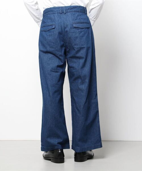 Toironier(トワロニエ)の「Toironier(トワロニエ) Denim Brooks Wide/デニムブルックスワイドパンツ(デニムパンツ・メンズ・インディゴブルー・FREE)」の3枚目の写真