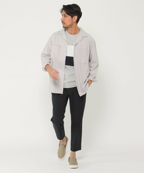 IKKA LOUNGE（イッカラウンジ）の「イージーケアCPOシャツ（シャツ/ブラウス・メンズ・ライトグレー/オリーブ・XL/S/M/L）」の19枚目の写真