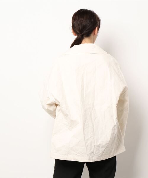 GALLEGO DESPORTES（ギャレゴデスポート）の「GALLEGO DESPORTES | コットンジャケット WOMEN（テーラードジャケット・レディース・Nat・SMALL）」の3枚目の写真