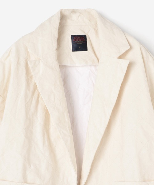 GALLEGO DESPORTES（ギャレゴデスポート）の「GALLEGO DESPORTES | コットンジャケット WOMEN（テーラードジャケット・レディース・Nat・SMALL）」の9枚目の写真