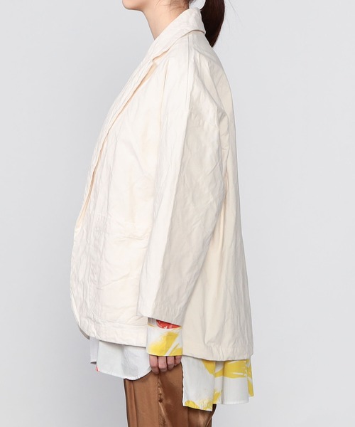 GALLEGO DESPORTES（ギャレゴデスポート）の「GALLEGO DESPORTES | コットンジャケット WOMEN（テーラードジャケット・レディース・Nat・SMALL）」の5枚目の写真