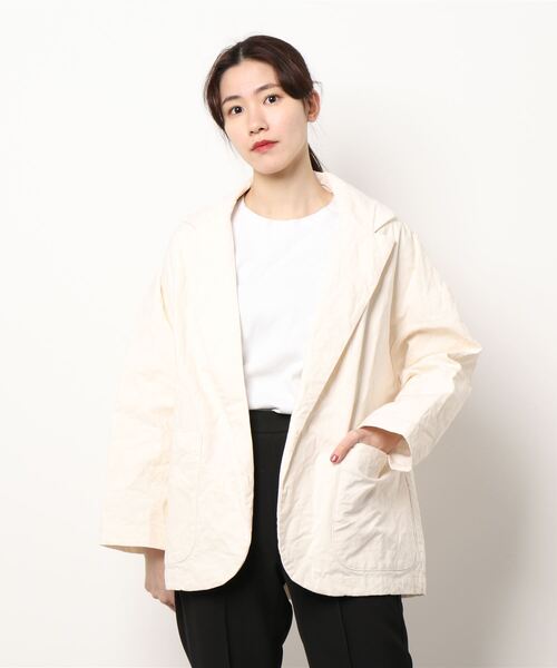 GALLEGO DESPORTES（ギャレゴデスポート）の「GALLEGO DESPORTES | コットンジャケット WOMEN（テーラードジャケット・レディース・Nat・SMALL）」の13枚目の写真