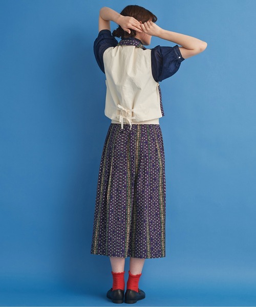 Malle（マル）の「malle 20ビエラ小花ストライプ タックスカート（スカート・レディース・ダークブラウン/ネイビー・FREE）」の18枚目の写真