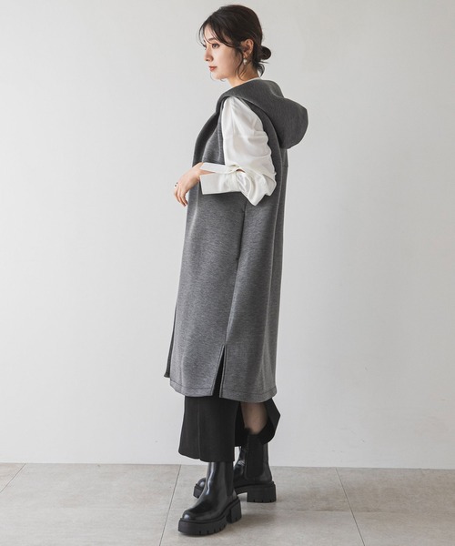 rectangle（レクタングル）の「ボンディングジレコート（ベスト・レディース・ブラック/ベージュ/ネイビー/グレー・FREE）」の14枚目の写真