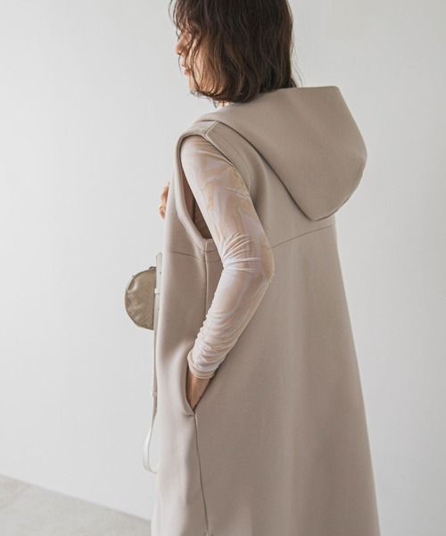 rectangle（レクタングル）の「ボンディングジレコート（ベスト・レディース・ブラック/ベージュ/ネイビー/グレー・FREE）」の18枚目の写真