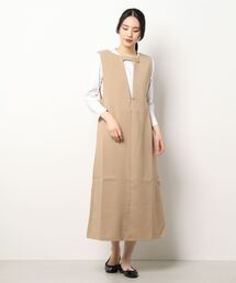 カルゼ2WAY深Vネックワンピース