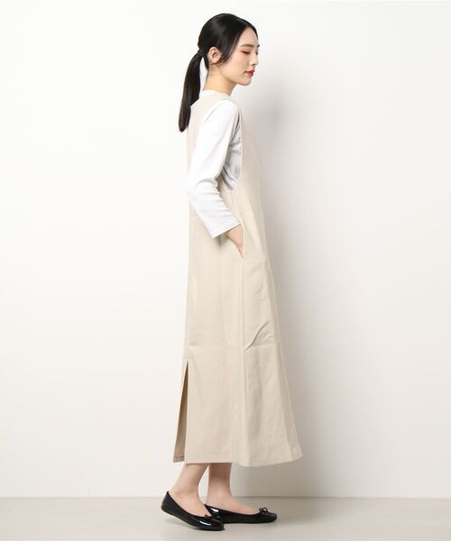 STYLEBLOCK（スタイルブロック）の「カルゼ2WAY深Vネックワンピース（ワンピース・レディース・ベージュ/ブラック/ホワイト系その他・M）」の10枚目の写真