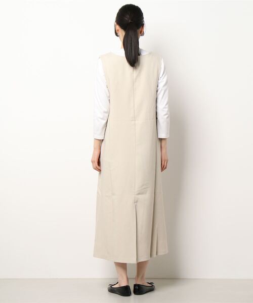 STYLEBLOCK（スタイルブロック）の「カルゼ2WAY深Vネックワンピース（ワンピース・レディース・ベージュ/ブラック/ホワイト系その他・M）」の8枚目の写真