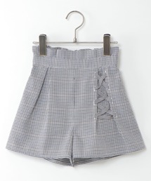 レースアップチェック柄キュロット(100~160cm)