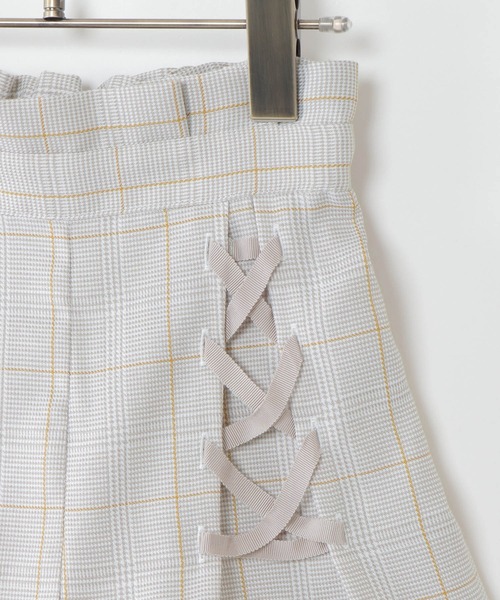 ikka（イッカ）の「レースアップチェック柄キュロット(100~160cm)（その他パンツ・キッズ・ライトグレー/パープル/ダークグレー/グリーン・160/100/110/120/130/140/150）」の10枚目の写真