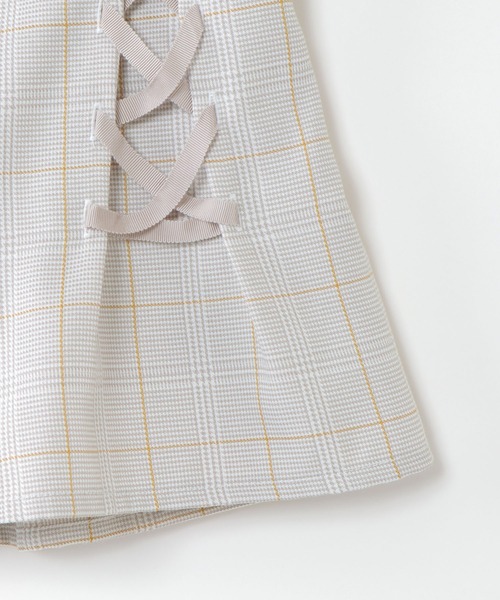 ikka（イッカ）の「レースアップチェック柄キュロット(100~160cm)（その他パンツ・キッズ・ライトグレー/パープル/ダークグレー/グリーン・160/100/110/120/130/140/150）」の13枚目の写真