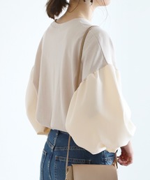 reca | 異素材ドッキングボリュームスリーブカットソー(Tシャツ/カットソー)