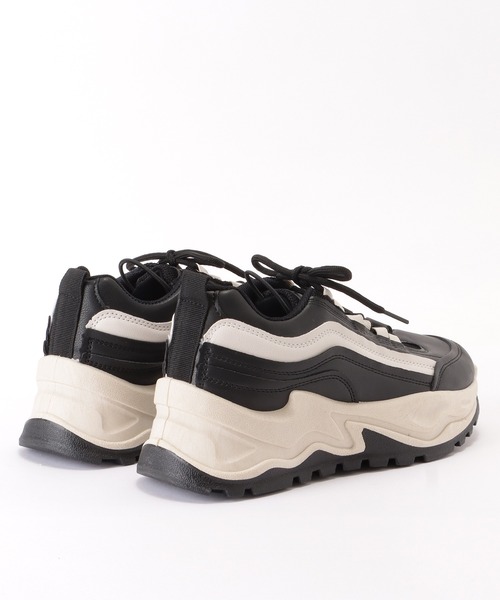 Lace Ladies（レースレディース）の「厚底レースアップミドルカットスニーカー（スニーカー・レディース・ブラック/アイボリー・22.5/24.5/24/23.5/25/23）」の19枚目の写真