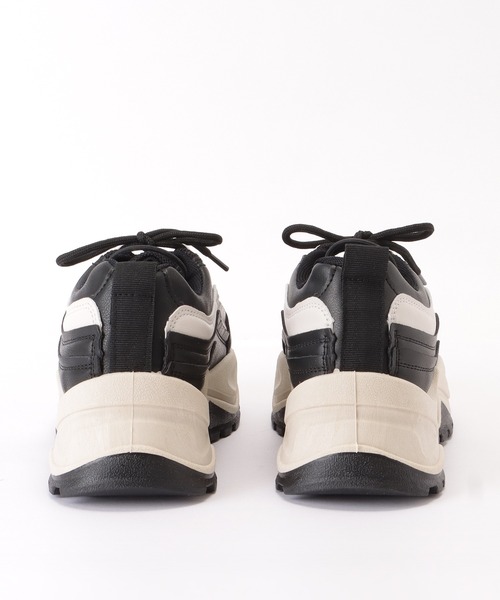 Lace Ladies（レースレディース）の「厚底レースアップミドルカットスニーカー（スニーカー・レディース・ブラック/アイボリー・22.5/24.5/24/23.5/25/23）」の20枚目の写真