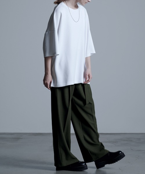 Loose/ルース(ルース)の「ドレープ ベルトセミワイドスラックス【セットアップ対応】(スラックス・メンズ・チャコールグレー/グレー系その他/ブラウン系その他/グリーン系その他/ブラック/カーキ/アッシュグレー・S/M/L)」の8枚目の写真