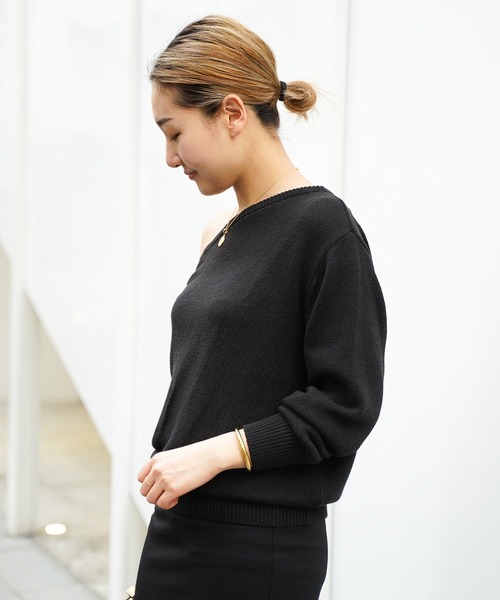 Deuxieme Classe/Asymmetryプルオーバー ニットセーター Deuxieme Classe（ドゥーズィエムクラス）の「Si/Co Asymmetry プル