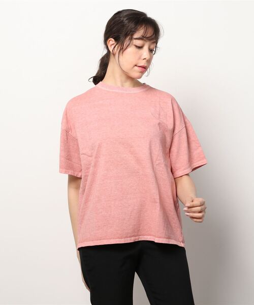 Good On(グッドオン)の「GOOD ON リラックスT GOST2203(Tシャツ/カットソー・レディース・ブラック/ベージュ/ブラウン/グレー/コーラルピンク/アクア/ネイビー/グリーン/ベビーピンク・F)」の9枚目の写真