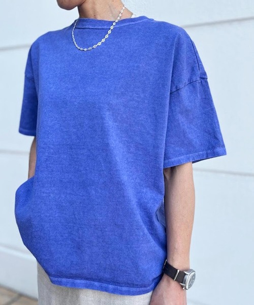 Good On(グッドオン)の「GOOD ON リラックスT GOST2203(Tシャツ/カットソー・レディース・ブラック/ベージュ/ブラウン/グレー/コーラルピンク/アクア/ネイビー/グリーン/ベビーピンク・F)」の10枚目の写真