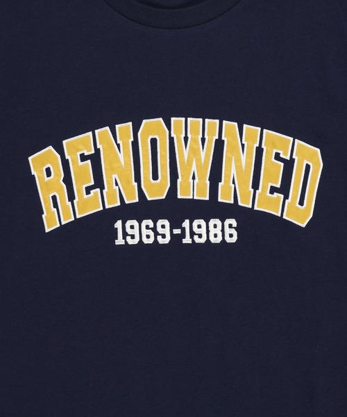 SPINNS（スピンズ）の「【ゆったりシルエット】RENOWNEDロゴ ビッグシルエットTシャツ（Tシャツ/カットソー・レディース・ブラック/ダークグリーン/ネイビー/オフホワイト/マスタード/レンガ・ONESIZE）」の15枚目の写真