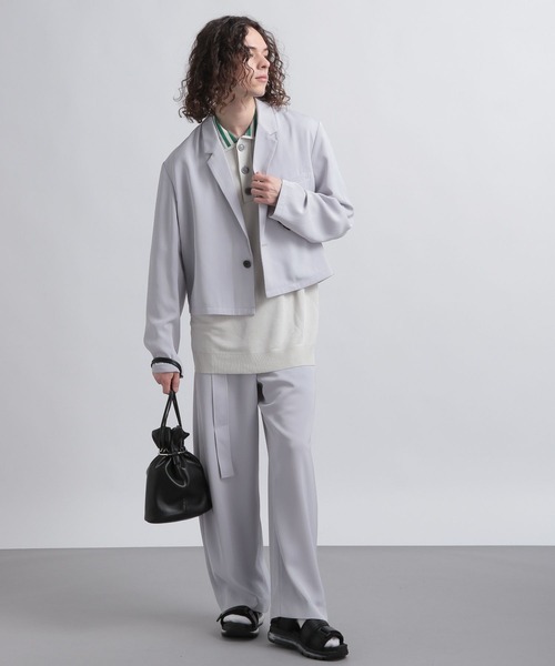 HARE(ハレ)の「【SETUP対応】ショートタケジャケット(HARE)(テーラードジャケット・メンズ・ブラック/グレー・FREE)」の13枚目の写真