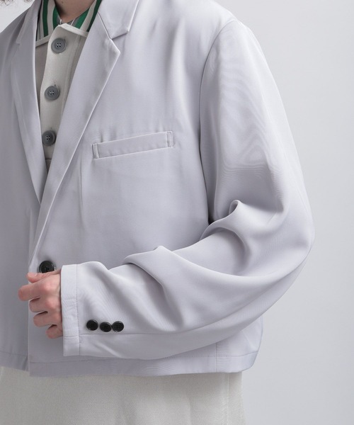 HARE(ハレ)の「【SETUP対応】ショートタケジャケット(HARE)(テーラードジャケット・メンズ・ブラック/グレー・FREE)」の16枚目の写真