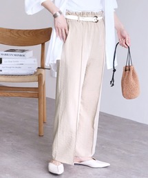 reca | ラクに履けてスッキリ着こなせる！リネンタッチベルト付きリラックスパンツ(その他パンツ)