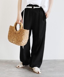 reca | ラクに履けてスッキリ着こなせる！リネンタッチベルト付きリラックスパンツ(その他パンツ)