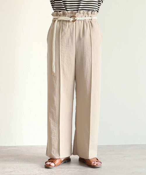 reca（レカ）の「ラクに履けてスッキリ着こなせる！リネンタッチベルト付きリラックスパンツ（その他パンツ・レディース・ベージュ/マスタード/ミント/ブラック・MEDIUM）」の16枚目の写真