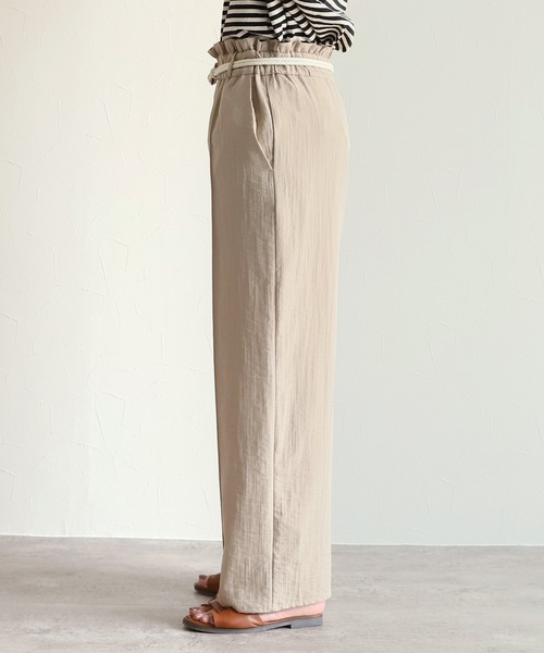 reca（レカ）の「ラクに履けてスッキリ着こなせる！リネンタッチベルト付きリラックスパンツ（その他パンツ・レディース・ベージュ/マスタード/ミント/ブラック・MEDIUM）」の15枚目の写真