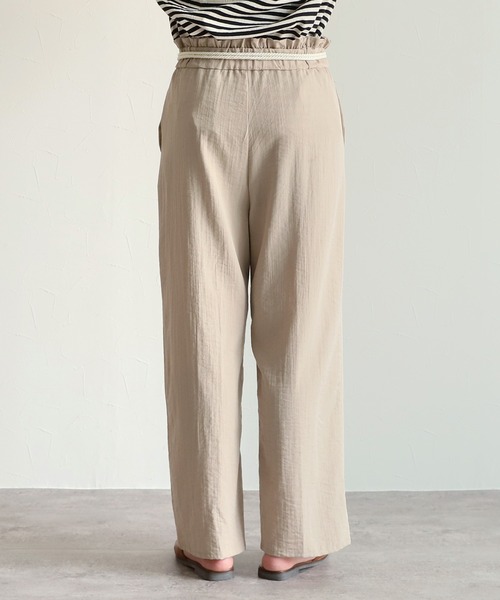 reca（レカ）の「ラクに履けてスッキリ着こなせる！リネンタッチベルト付きリラックスパンツ（その他パンツ・レディース・ベージュ/マスタード/ミント/ブラック・MEDIUM）」の14枚目の写真