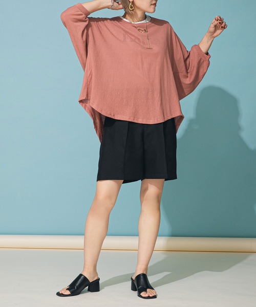 bohmal（ボマール）の「タックセンタープレスショートパンツ（その他パンツ・レディース・ベージュ/ブラック・MEDIUM）」の18枚目の写真