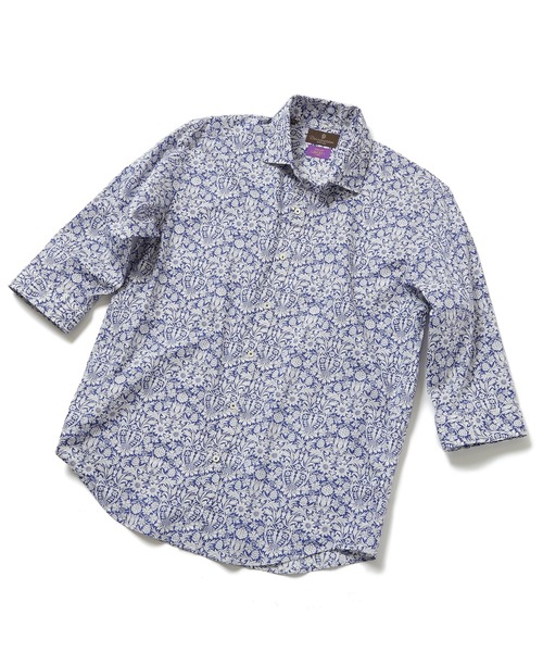 MEN'S BIGI（メンズビギ）の「＜LIBERTY/リバティー＞フラワープリント七分袖シャツ　made in japan（シャツ/ブラウス・メンズ・ブルー/ピンク・02/04/03/01）」の7枚目の写真