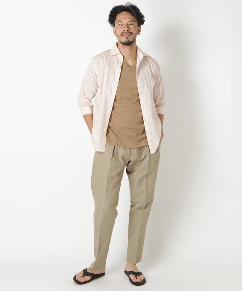 MEN'S BIGI（メンズビギ）の「＜LIBERTY/リバティー＞フラワープリント七分袖シャツ　made in japan（シャツ/ブラウス・メンズ・ブルー/ピンク・02/04/03/01）」の6枚目の写真