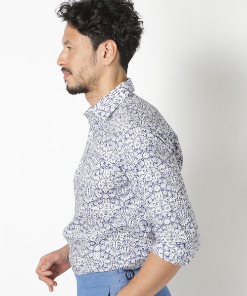 MEN'S BIGI（メンズビギ）の「＜LIBERTY/リバティー＞フラワープリント七分袖シャツ　made in japan（シャツ/ブラウス・メンズ・ブルー/ピンク・02/04/03/01）」の18枚目の写真