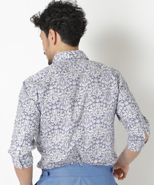 MEN'S BIGI（メンズビギ）の「＜LIBERTY/リバティー＞フラワープリント七分袖シャツ　made in japan（シャツ/ブラウス・メンズ・ブルー/ピンク・02/04/03/01）」の19枚目の写真