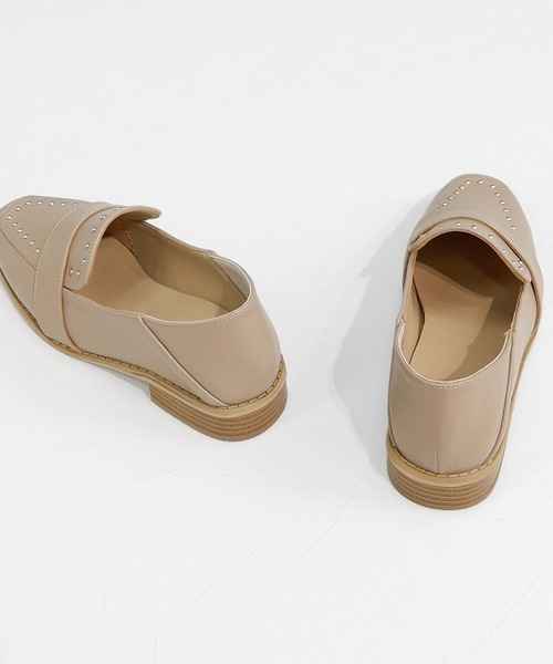 minia(ミニア)の「スタッズローファー/かかとが踏めるバブーシュ ◇(ローファー・レディース・ブラック/ベージュ/シルバー・LL/S/M/L)」の15枚目の写真