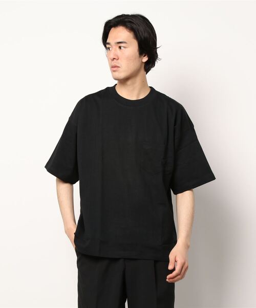 STYLEBLOCK(スタイルブロック)の「ヘビーウエイトポケット付ビッグTシャツ(Tシャツ/カットソー・メンズ・ホワイト/ブラック/ベージュ/カーキ/ミント/ホワイト×ブラック/グリーン系その他/ベージュ系その他/ブラック×ホワイト/パープル系その他・LL/M/L)」の4枚目の写真
